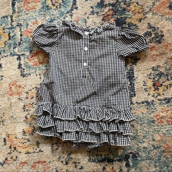 Swap A Smock Ruffle Butt Gingham UGA Pumpkin - Picture 5 of 6